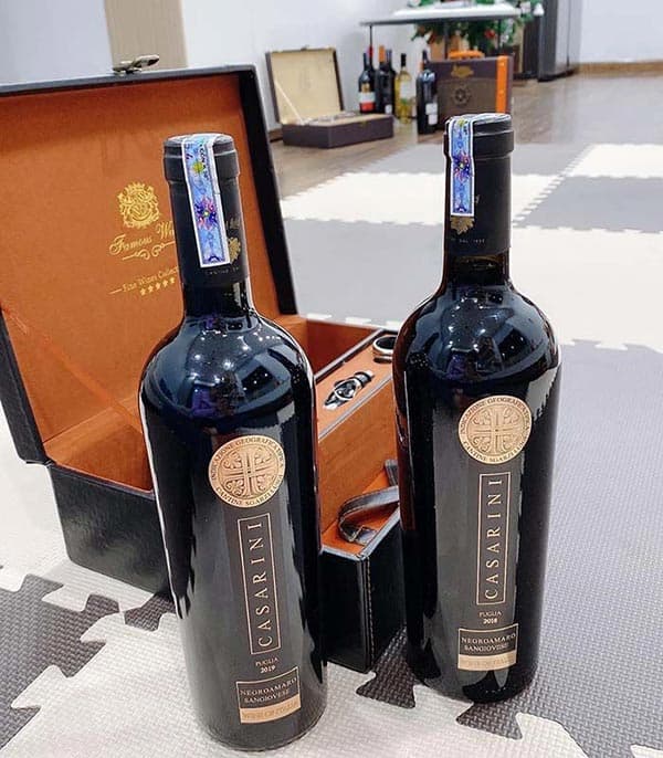 Rượu Vang Ý Casarini 14% Sangiovese Negroamaro 7 Rượu Vang Ý Casarini 14