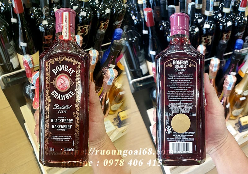 Rượu Bombay Brambie mặt trước sau