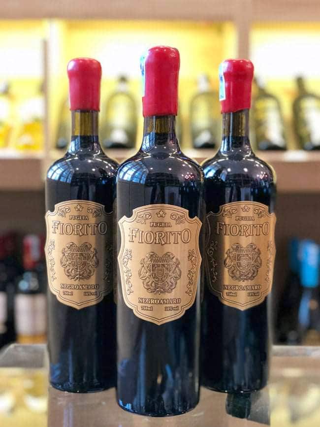 Rượu Vang Fiorito Negroamaro thực tế