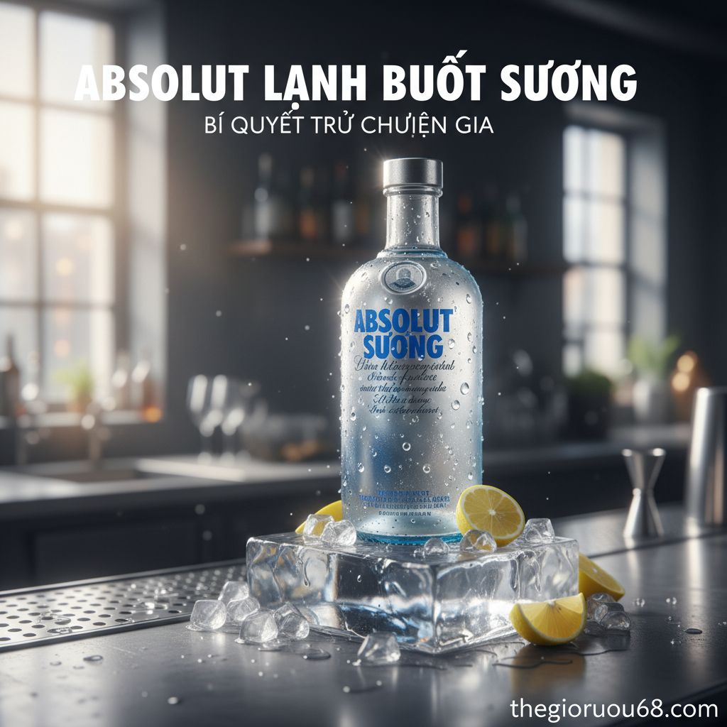 Cách uống Vodka Absolut đúng chuẩn từ chuyên gia 4 Chai Absolut lạnh buốt sương