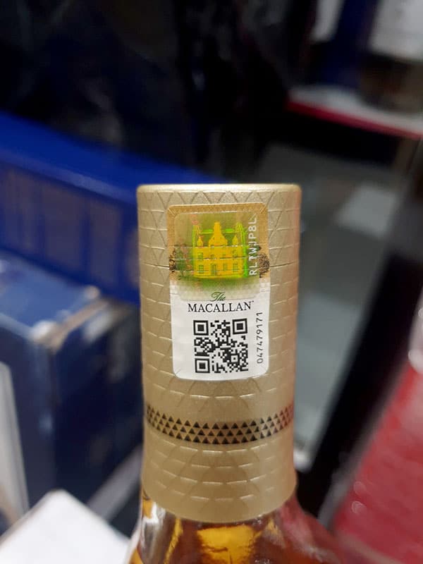 Rượu Macallan Gold UK 700ml 12 Rượu Macallan Gold UK Tem Đầu