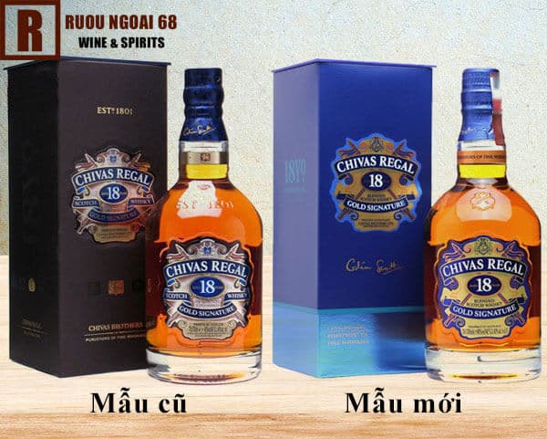 Rượu Chivas 18 YO 3 Chivas 18 năm mẫu cũ mẫu mới