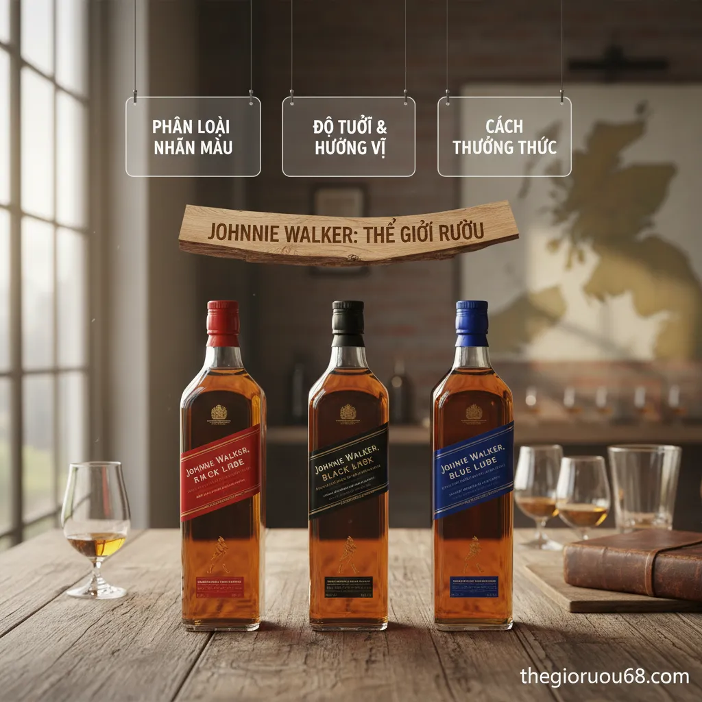 Rượu Johnnie Walker có bao nhiêu loại? Cách phân biệt chi tiết 3 Dựa trên tiêu đề, dưới đây là 3 từ khóa ảnh độc đáo: