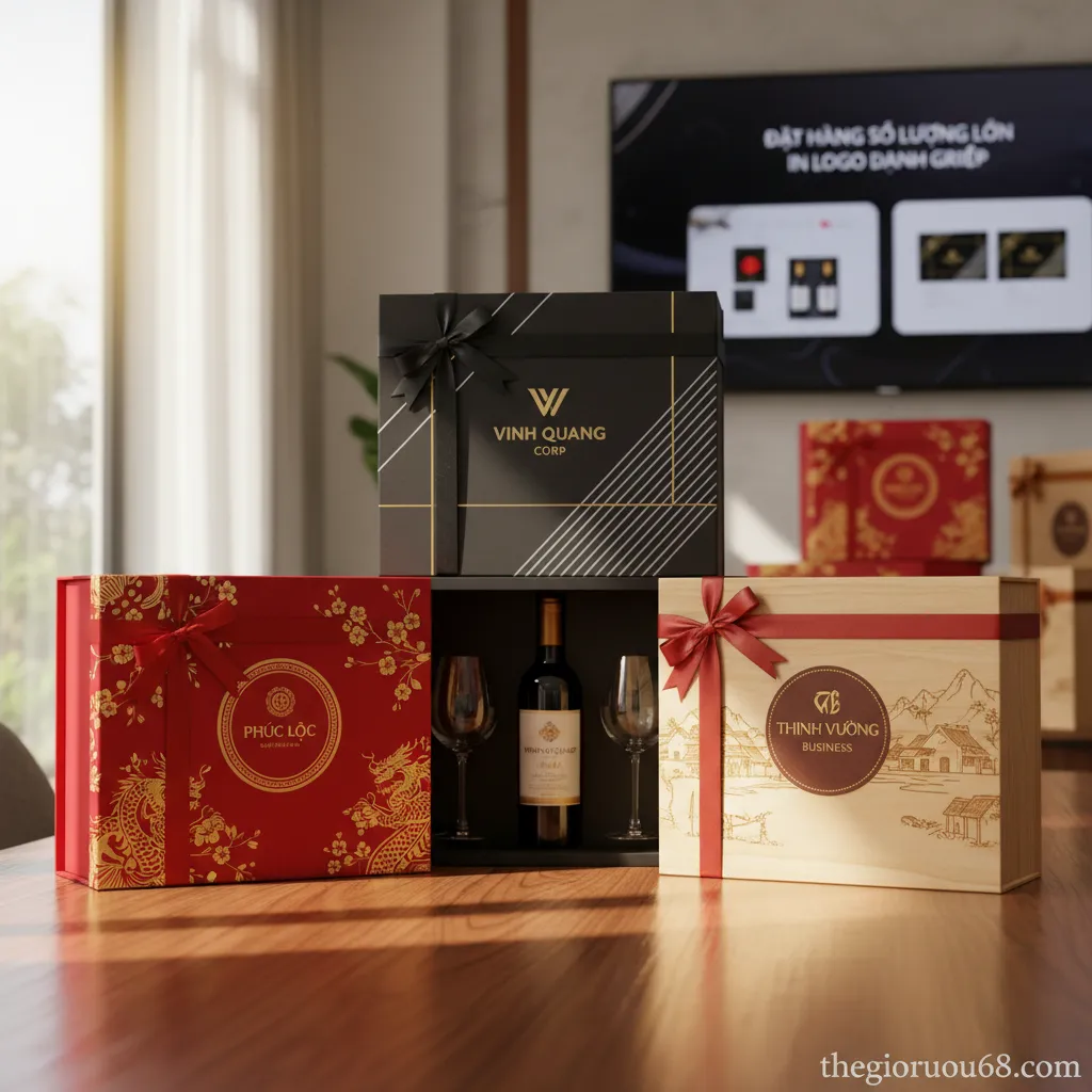 Hướng dẫn đặt hộp quà rượu Tết 2026 cho doanh nghiệp (số lượng lớn, in logo…) 5 Hướng dẫn đặt hộp quà rượu Tết 2026